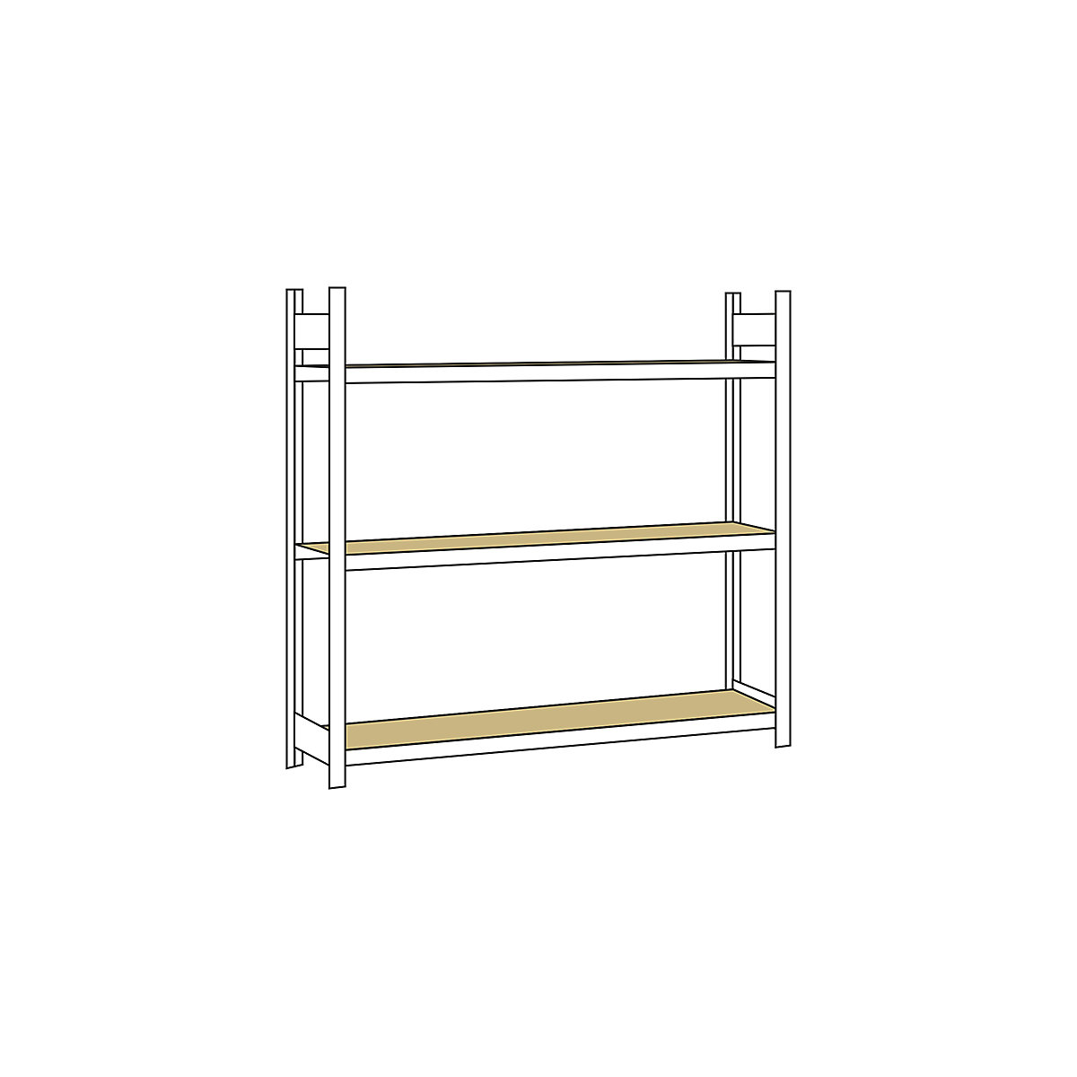 Scaffale a ripiani lunghi con piano in truciolato, altezza 2000 mm – SCHULTE, larghezza 2250 mm, scaffale portante, profondità 400 mm-8