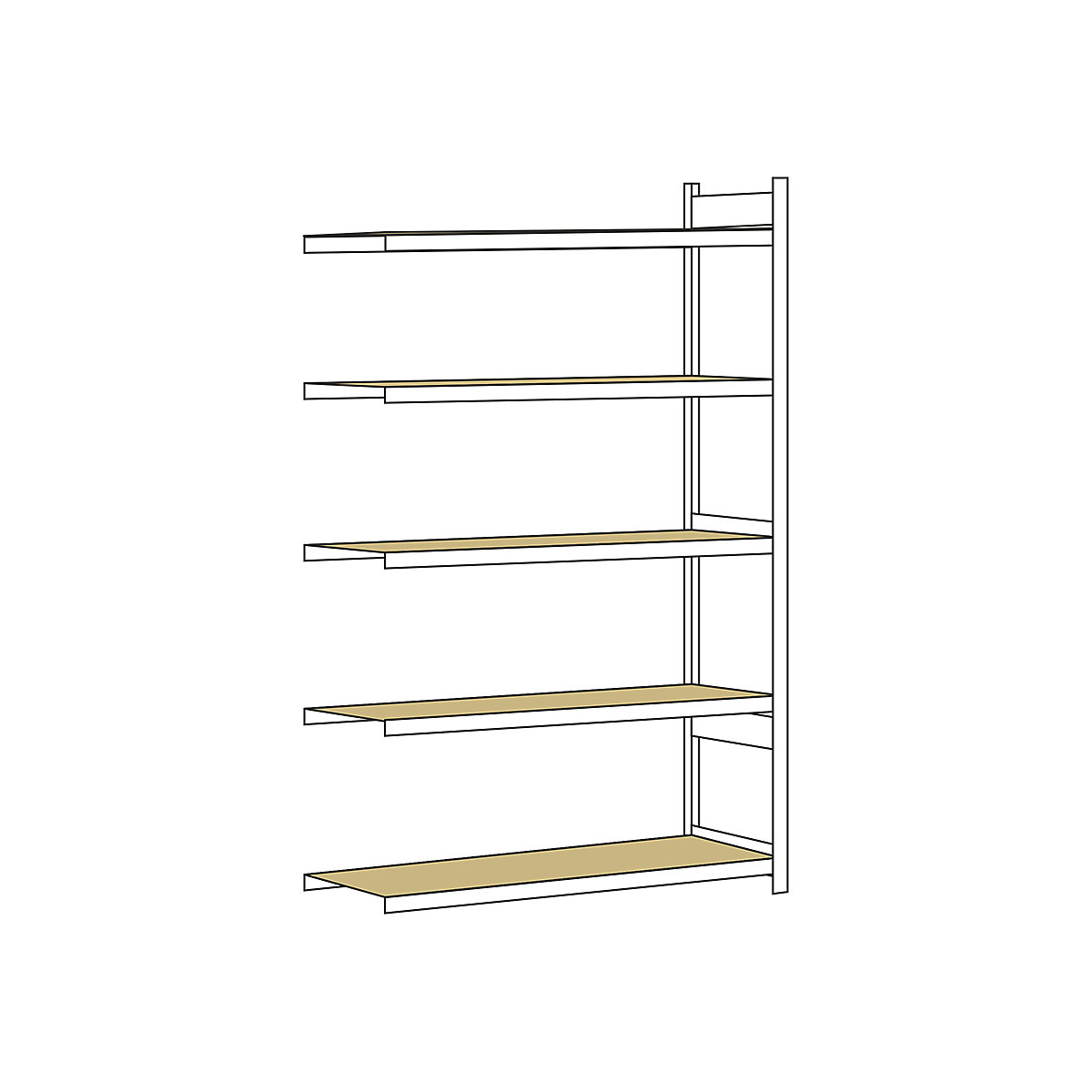 Scaffale a ripiani lunghi con piano in truciolato, altezza 3000 mm – SCHULTE, larghezza 1500 mm, scaffale aggiuntivo, profondità 800 mm-4