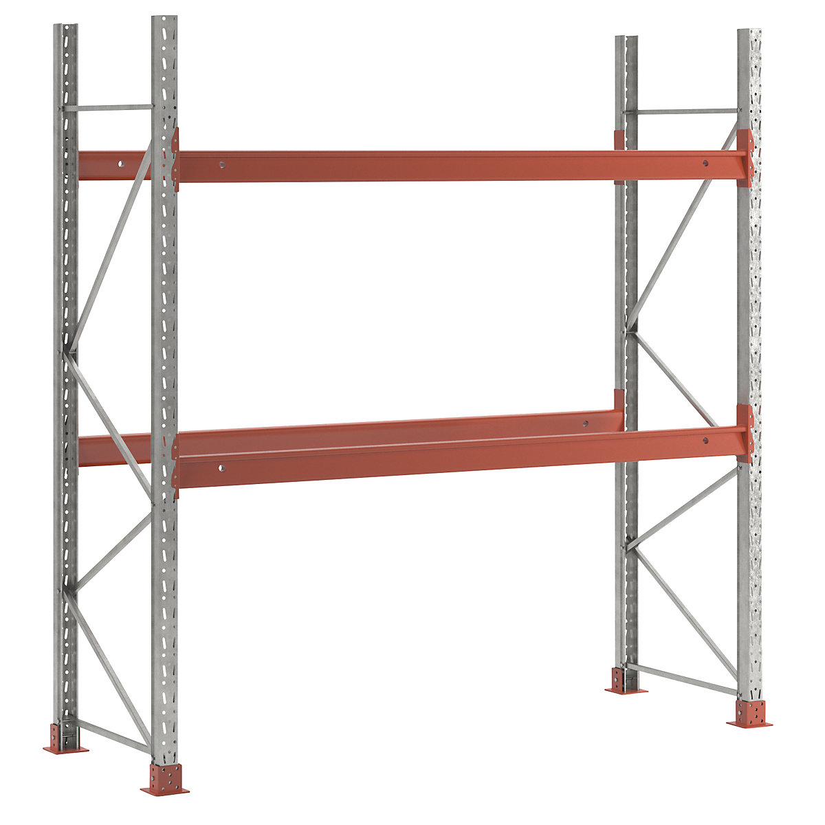 Scaffalatura portapallet, zincato/arancione, alt. x largh. x prof. 3000 x 2930 x 1100 mm, portata ripiani 1650 kg, scaffale portante-4
