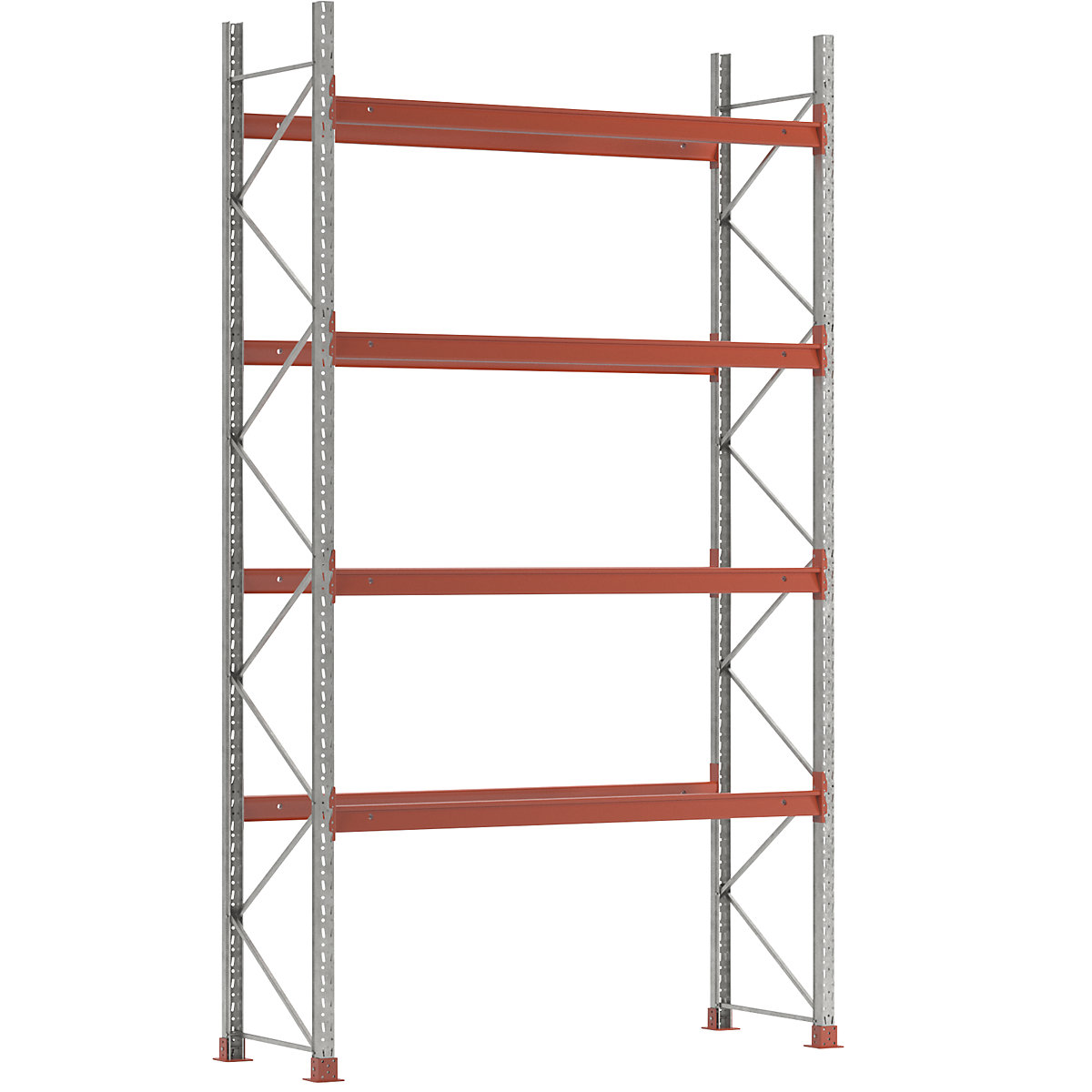 Scaffalatura portapallet, zincato/arancione, alt. x largh. x prof. 5000 x 2930 x 1100 mm, portata ripiani 1650 kg, scaffale portante-5