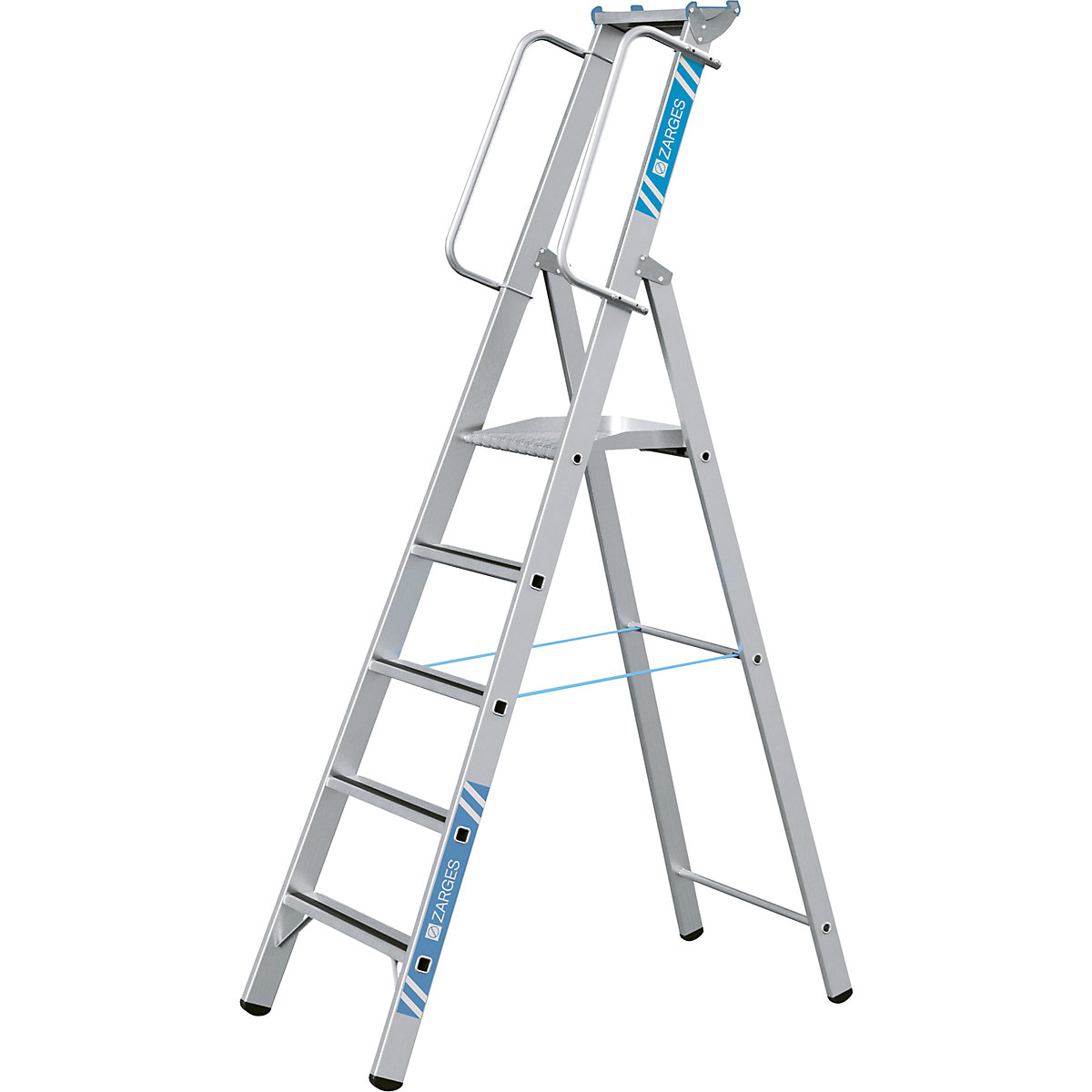 Scala a libro in alluminio con grande piattaforma – ZARGES
