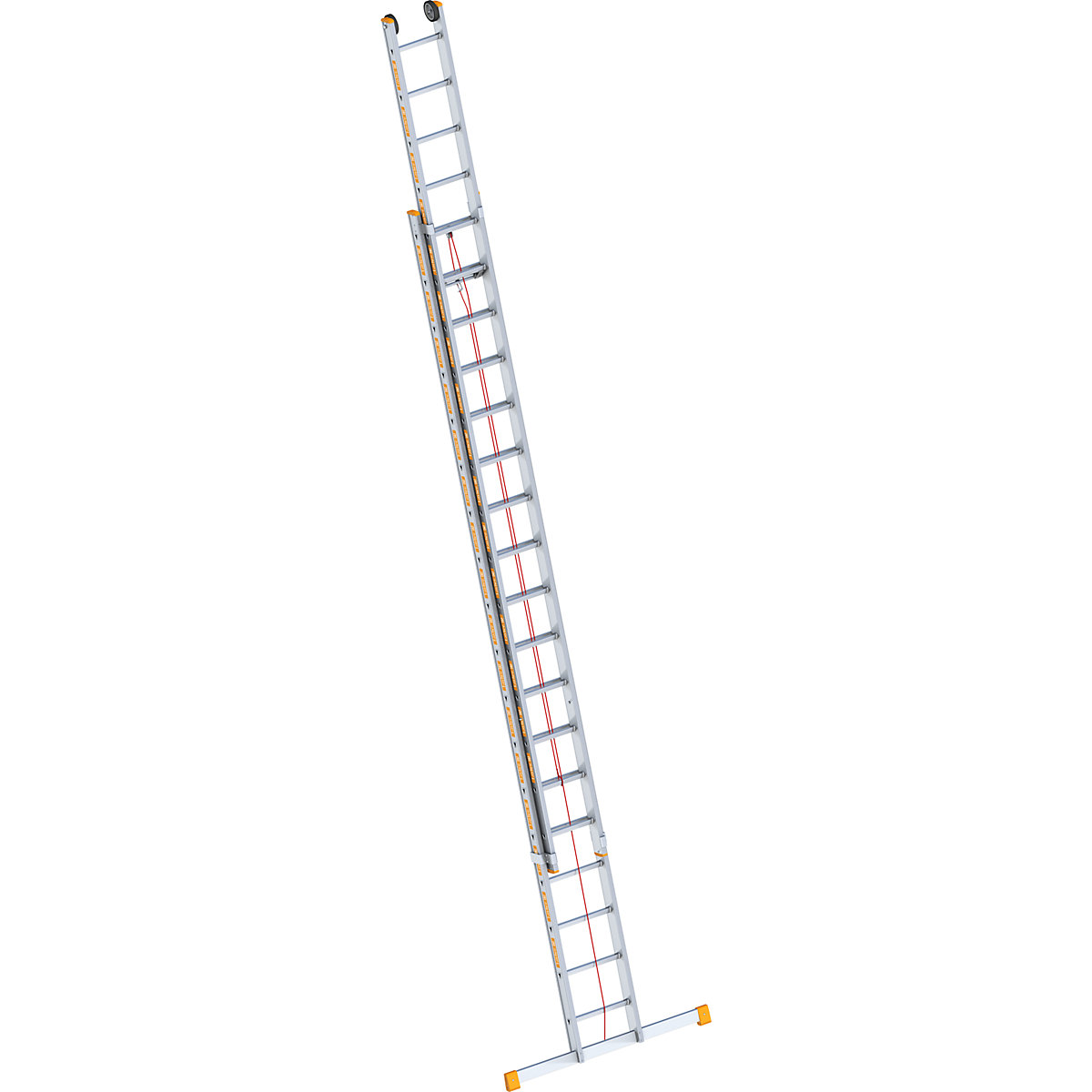 Scala estraibile in alluminio – Layher, 2 elementi, estraibile, incl. traversa, 2 x 18 pioli-5