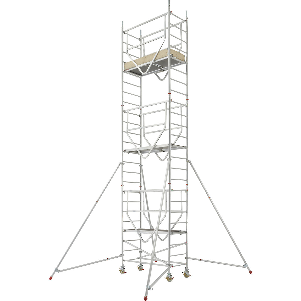 Trabattello mobile ADVANCED SAFE-T 7070 – HYMER, saldato, piattaforma 1,58 x 0,61 m, modulo 1+2+3-3