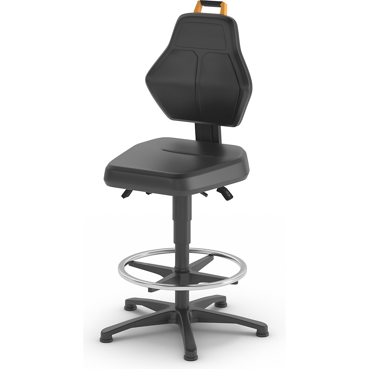 Scaun rotativ de atelier, negru – eurokraft pro (Imagine produs 5)-4