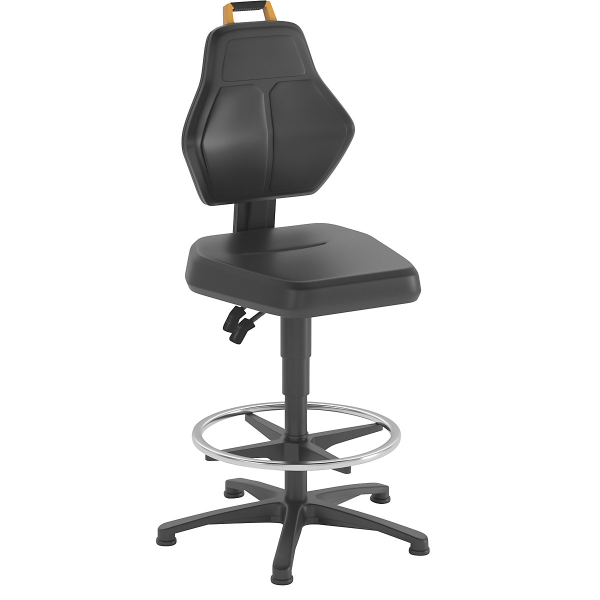 Scaun rotativ de atelier, negru – eurokraft pro