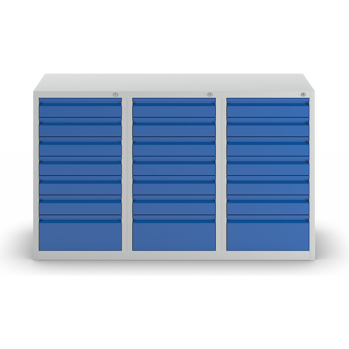 Schubladenschrank, Stahl eurokraft basic (Produktabbildung 2)-1