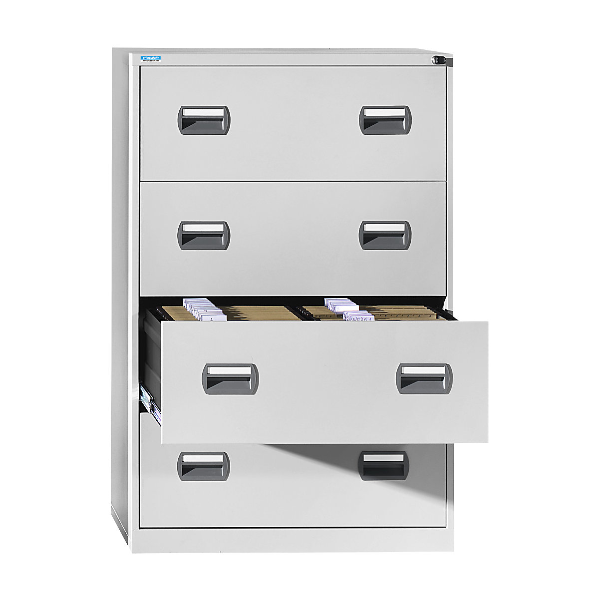 EUROKRAFTpro Hängeregistraturschrank: 2-bahnig, 4 Schübe | KAISER+KRAFT
