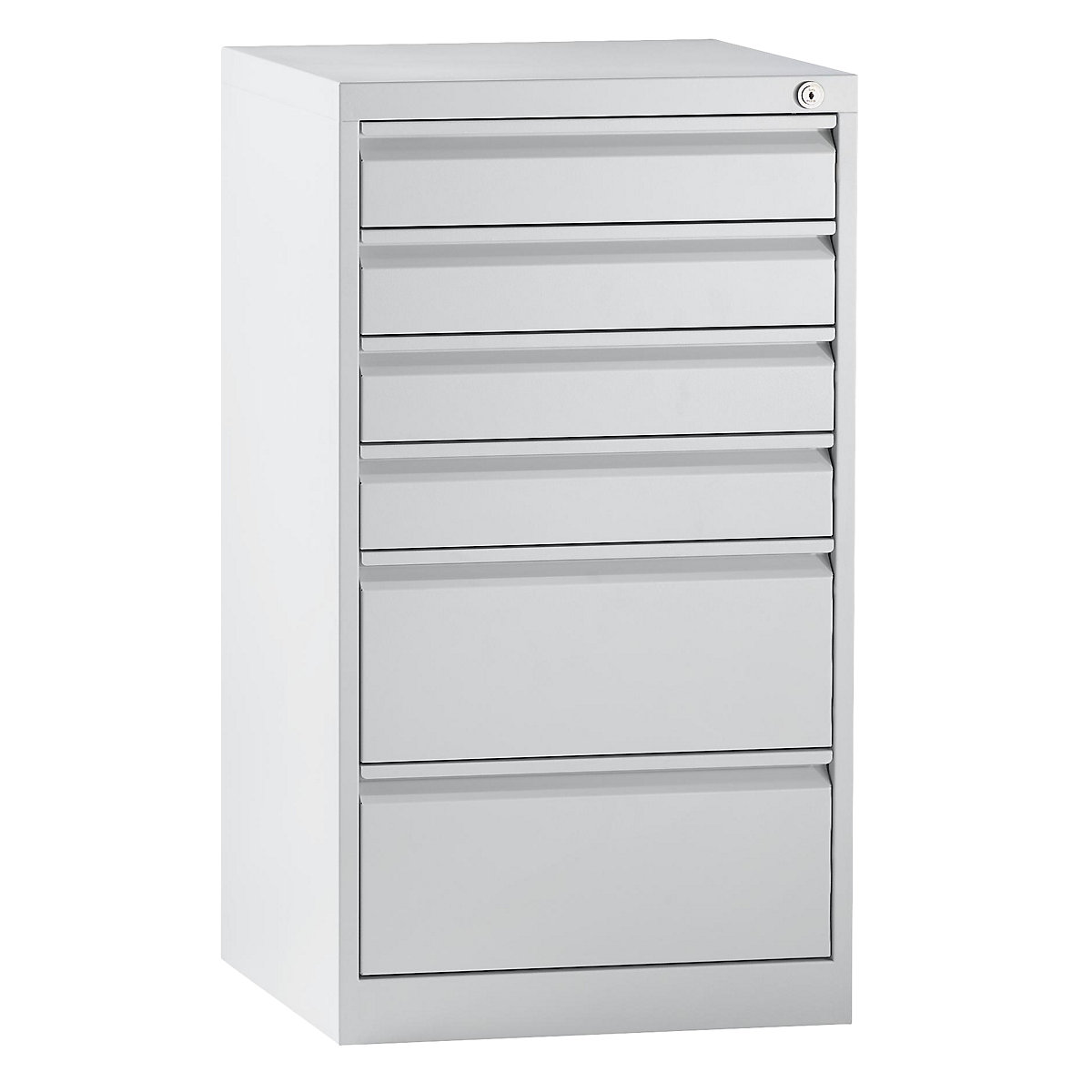 QUIPO Schubladenschrank, Stahl: HxBxT 900 x 500 x 500 mm, 6 Schubladen