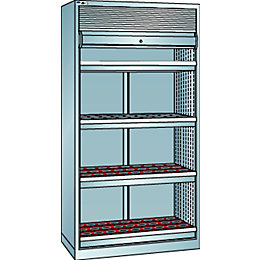 LISTA CNC-Schrank mit Rollladen: 4 Schubladen, 108 Halter HSK 63 A+C+E