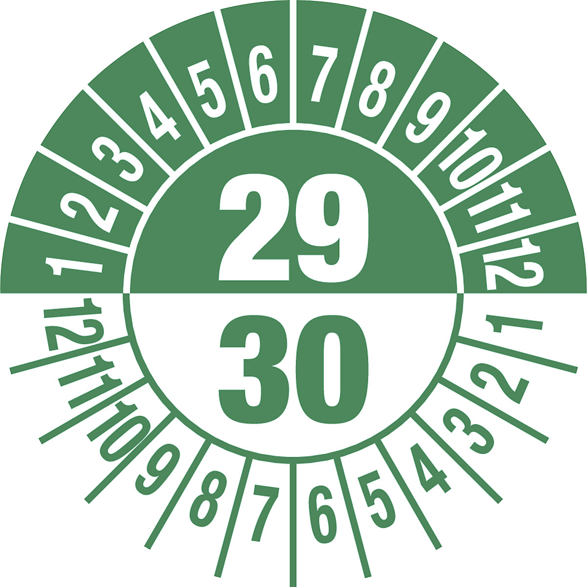 Etiqueta de inspección para varios años