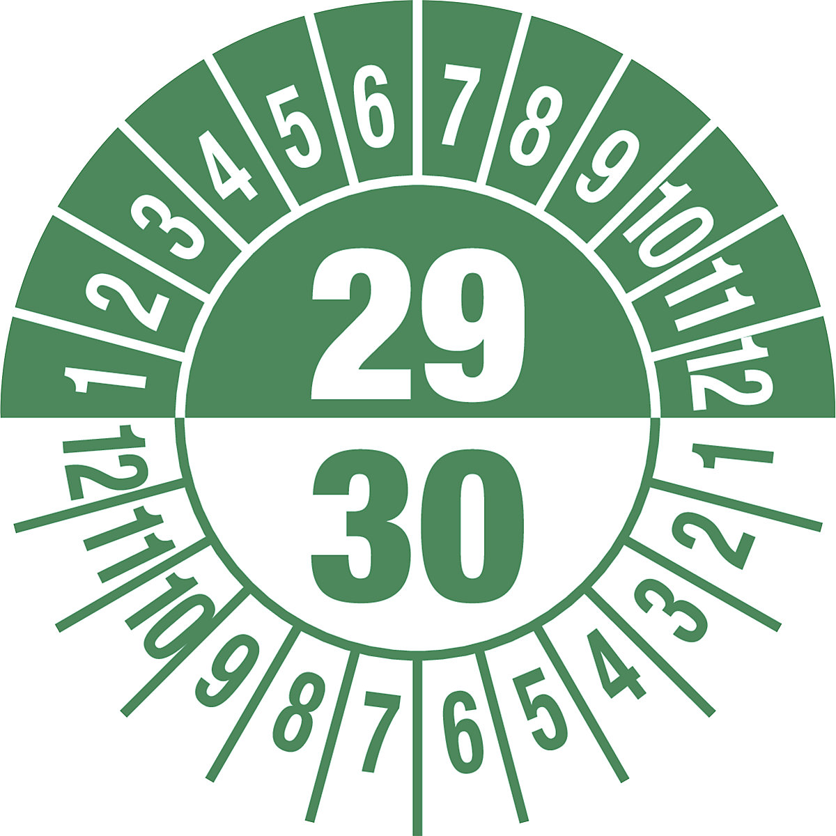Etiqueta de inspección para varios años