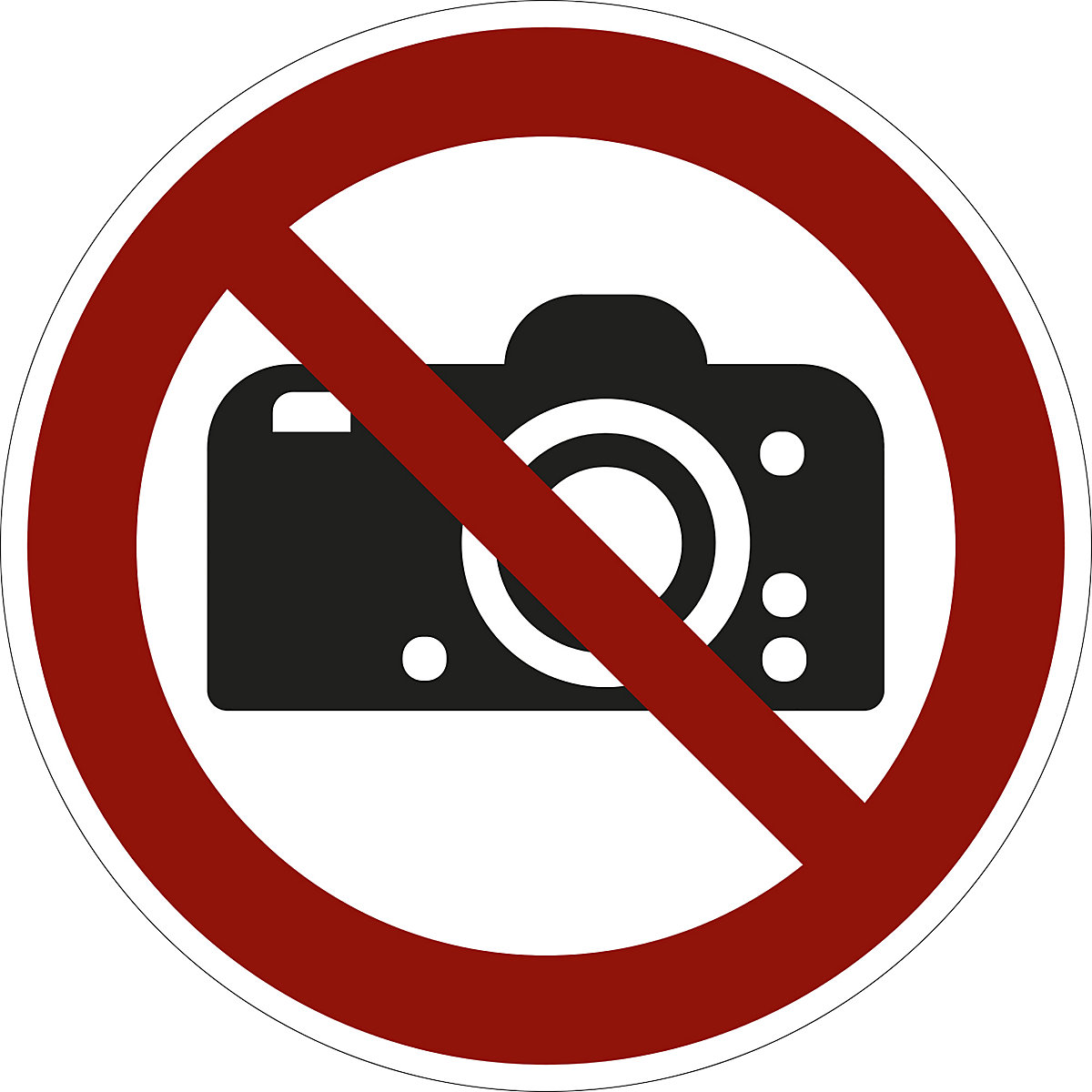 Señal de prohibición, prohibido hacer fotos, UE 10 unid., plástico, Ø 200 mm