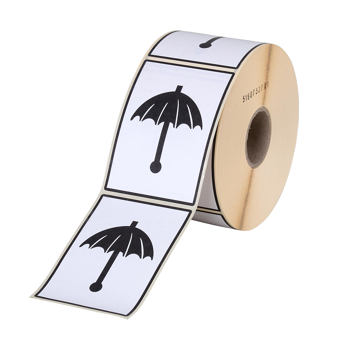 Warning labels, self-adhesive, pack of 1000 on a roll, with umbrella symbol imprint-5