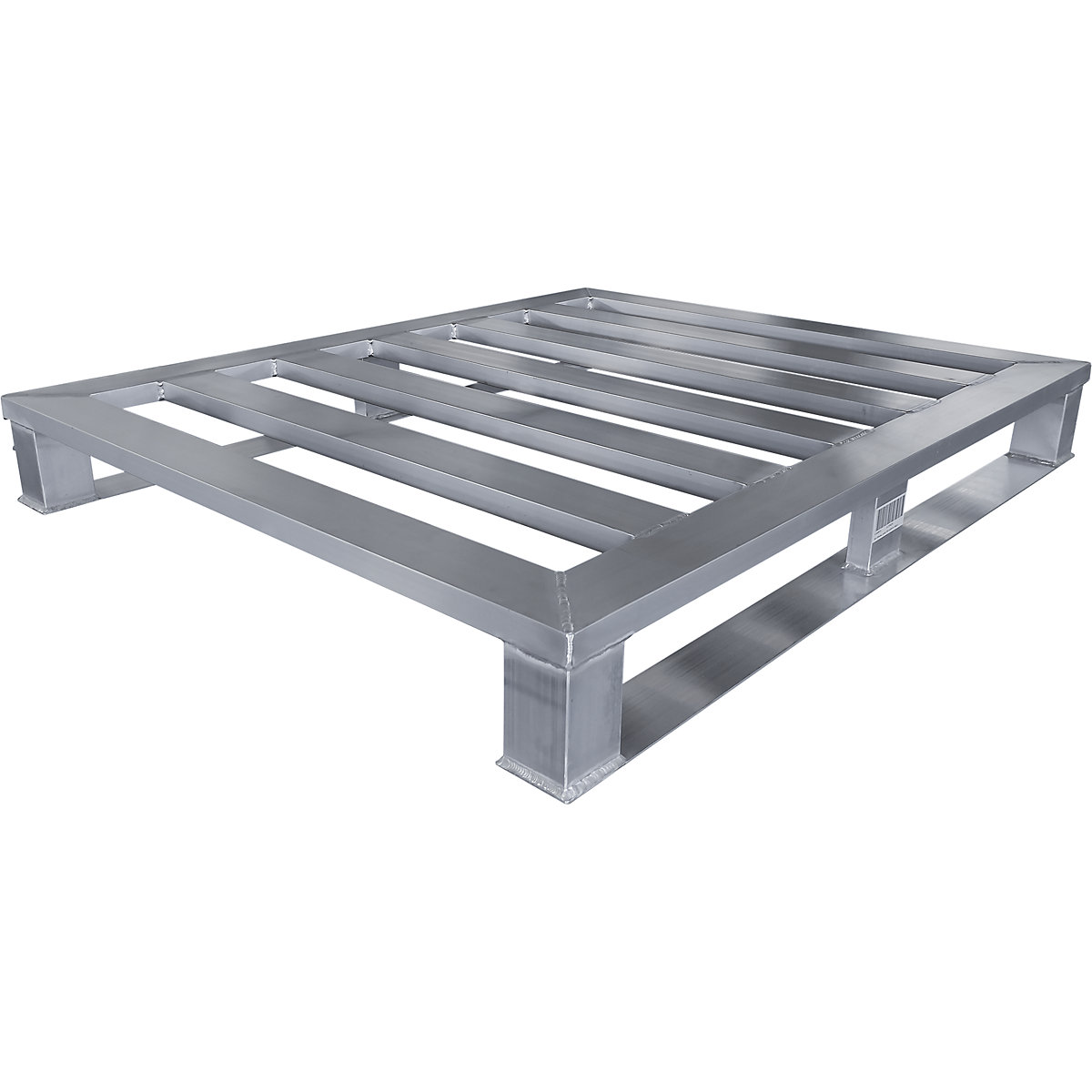 Aluminium flat pallet, with 2 runners, LxW 1200 x 800 mm