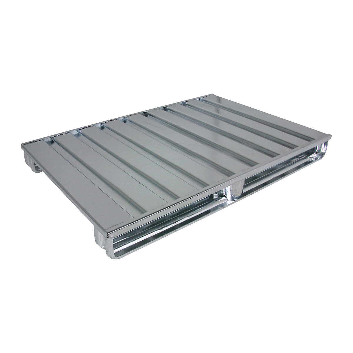 Flat steel pallet – Heson, LxW 1000 x 800 mm, max. load 2000 kg, zinc plated-3