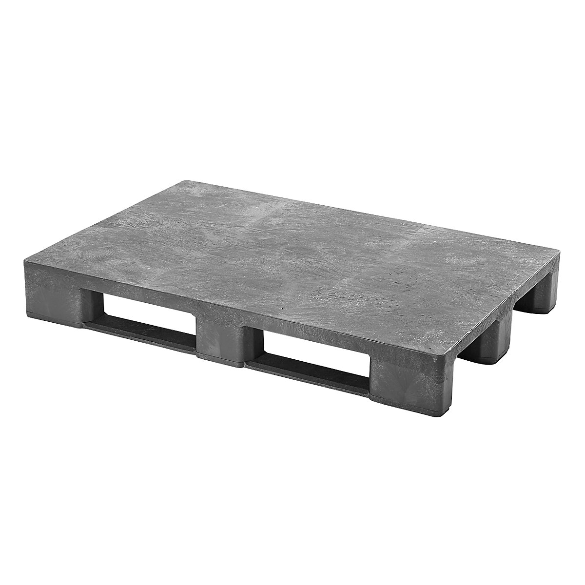 Plastic EURO pallet, without raised edges, closed top deck, grey-1