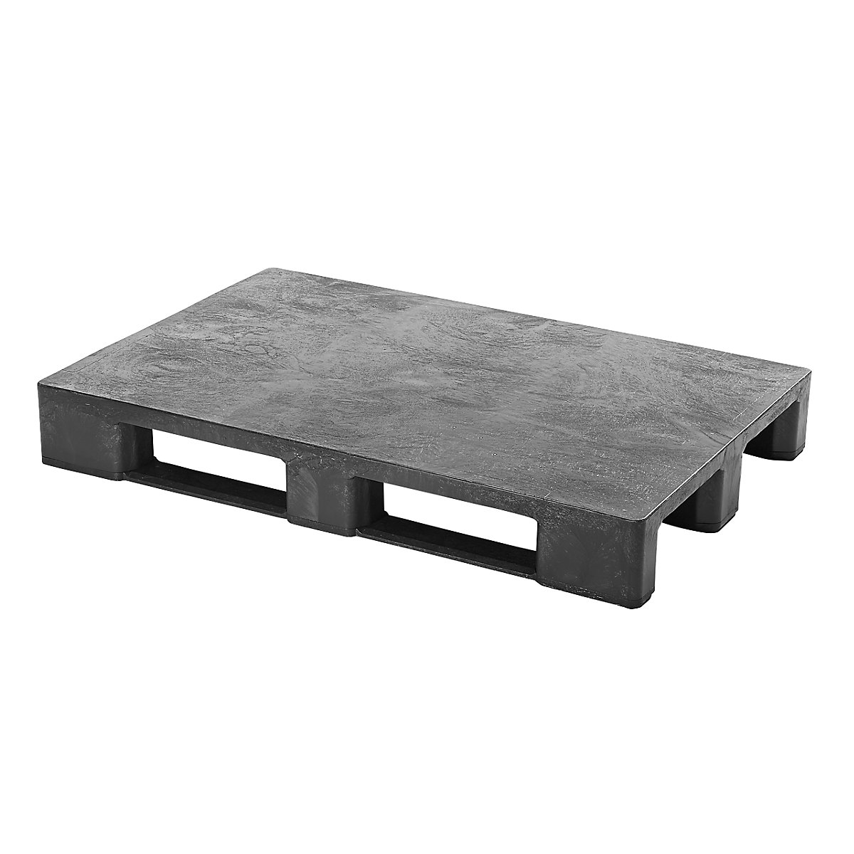 Plastic EURO pallet, without raised edges, closed top deck, charcoal-3