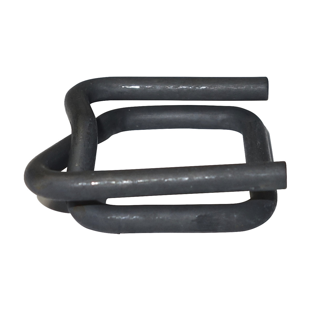 Fastening clips, phosphate coated, for composite strapping or reinforced PET strapping, width 25 mm, pack of 500-4
