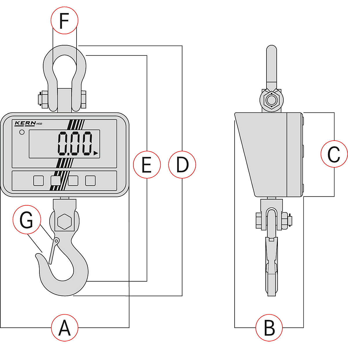 Suspension scales – KERN (Product illustration 7)-6