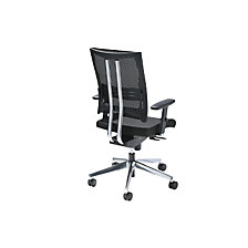 schienale e sedile in nero, telaio cromato