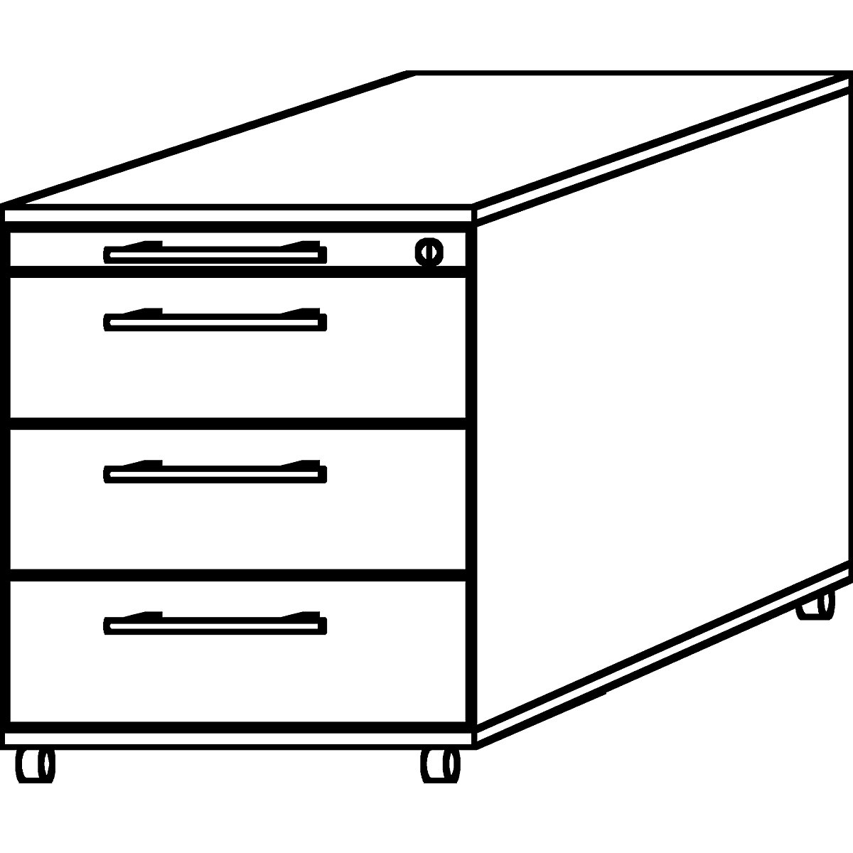 Cassettiera con rotelle – eurokraft pro (Foto prodotto 10)-9
