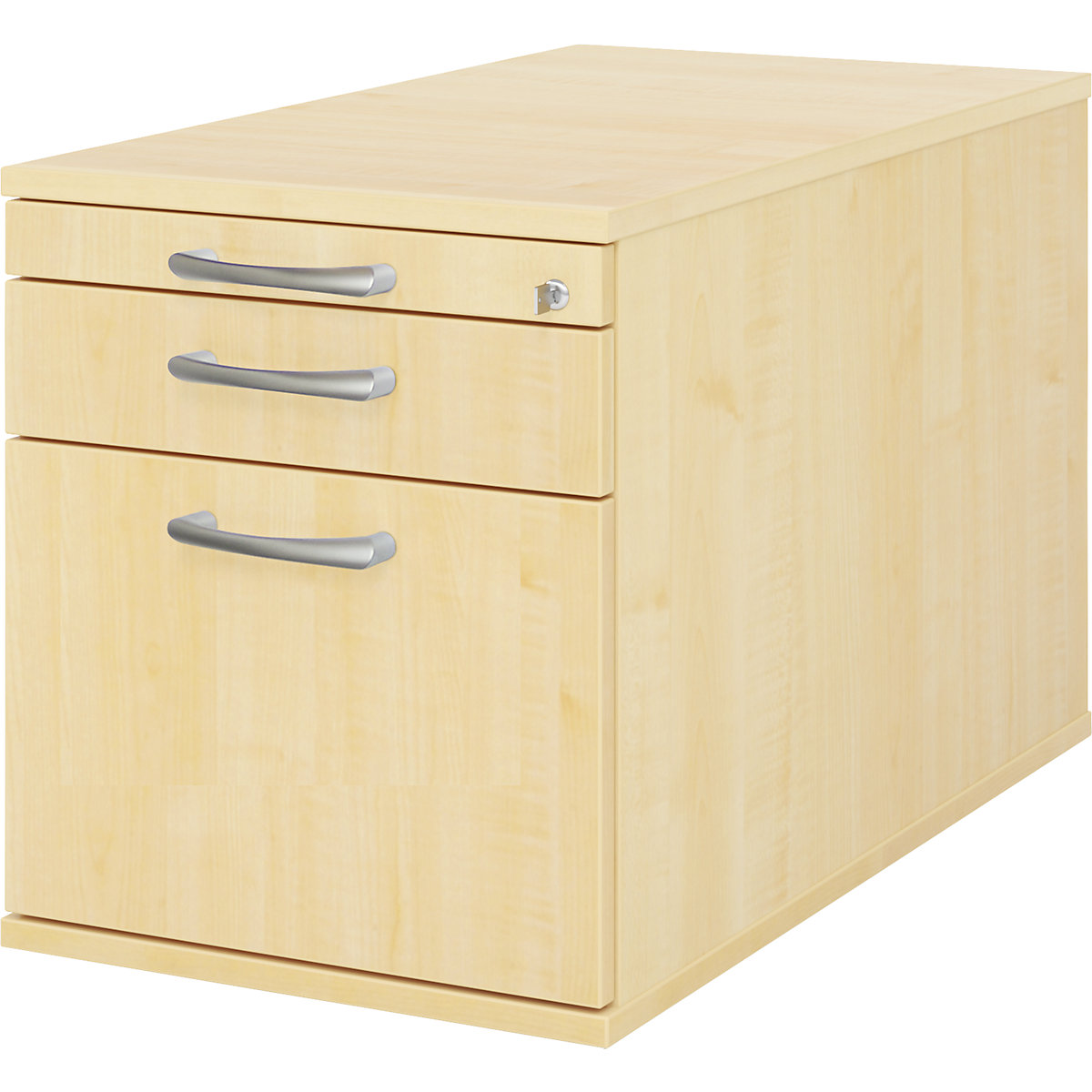 Kontener na kółkach ANNY – eurokraft pro, 1 szuflada na przybory, 1 szuflada na dokumenty, 1 kartoteka wisząca, głęb. 800 mm, imitacja drewna klonu-6