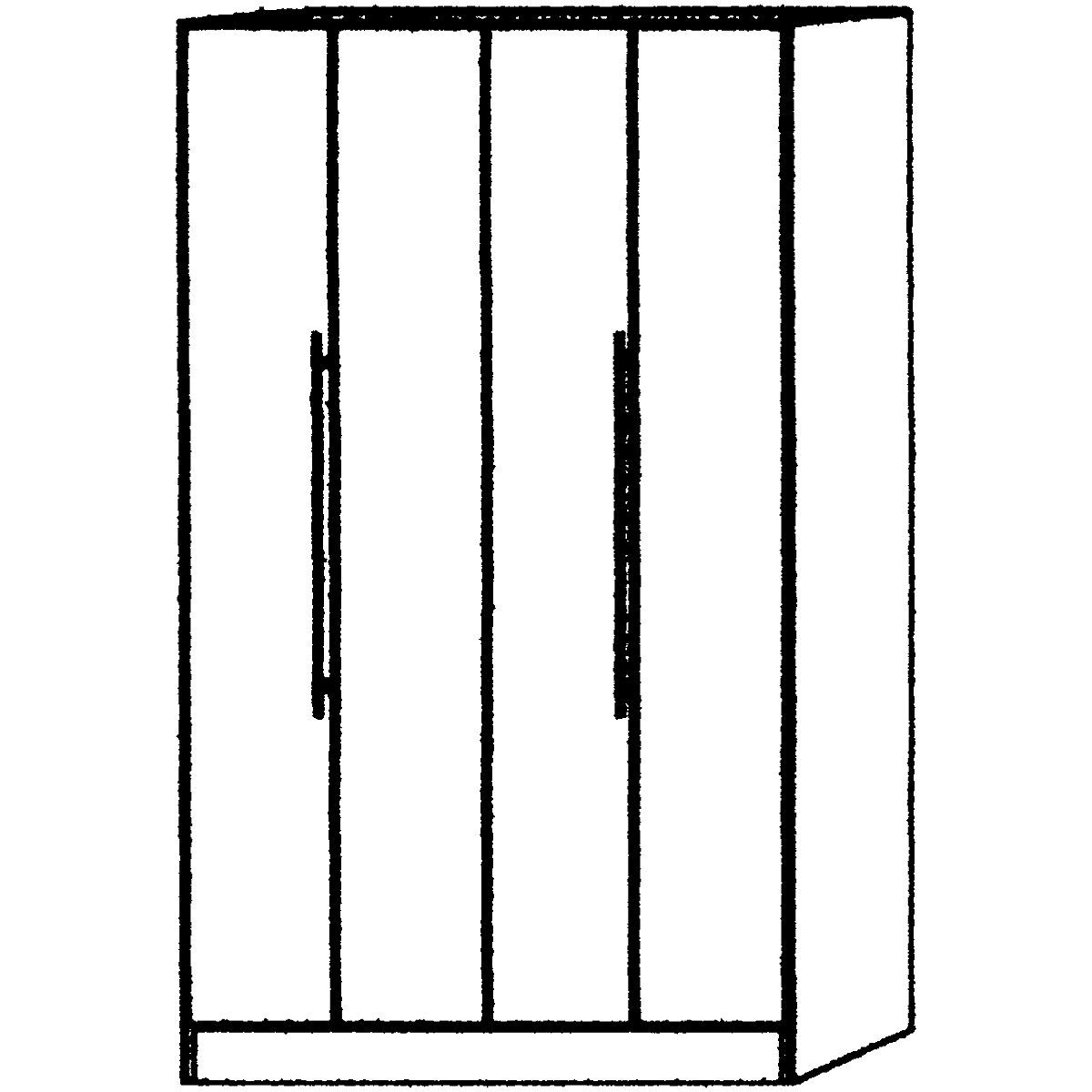 Armario de puertas plegables VIOLA: ángulo de abertura 170°, 4 baldas