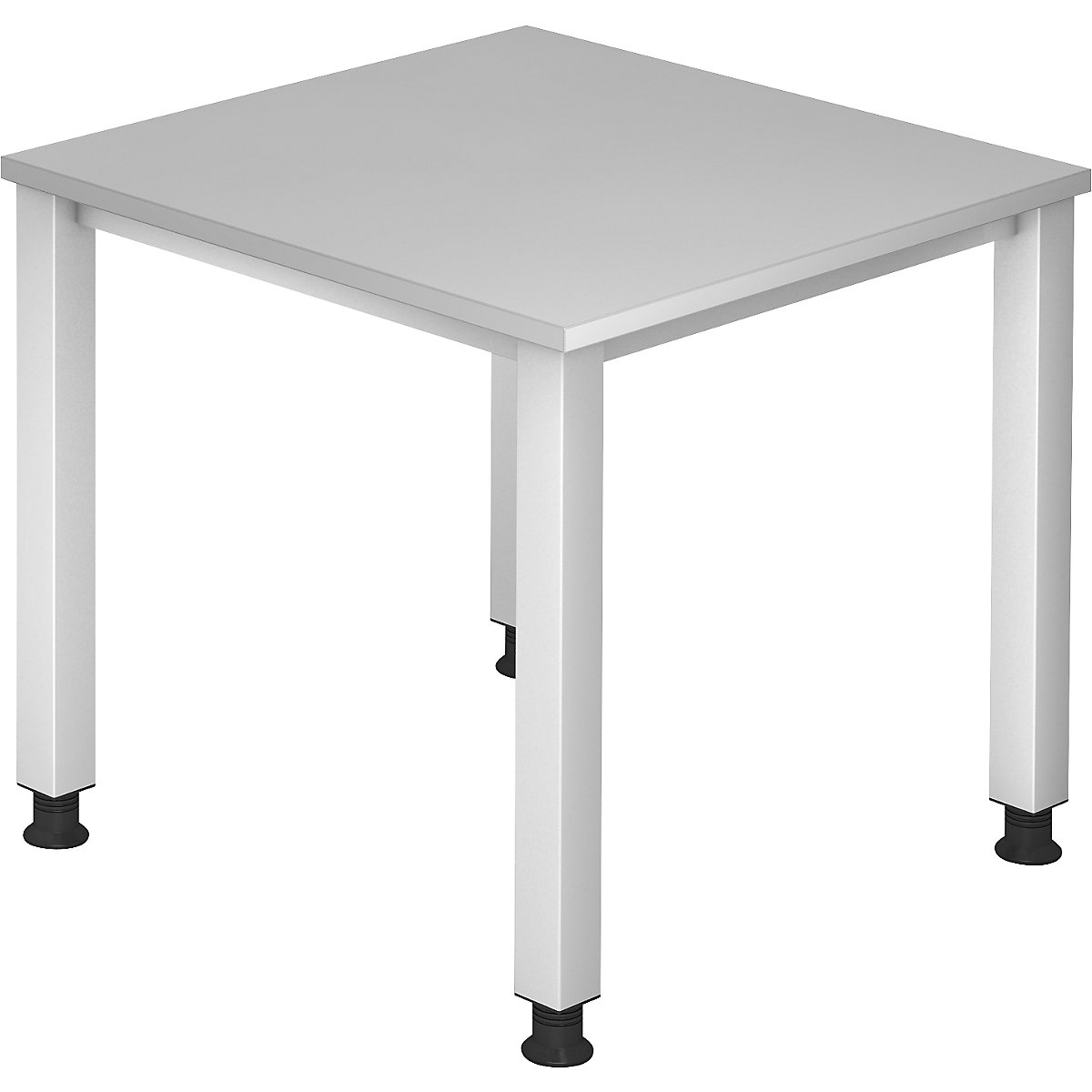 Pisalna miza RENATUS – eurokraft pro, ogrodje s 4 nogami, širina 800 mm, svetlo siva-4