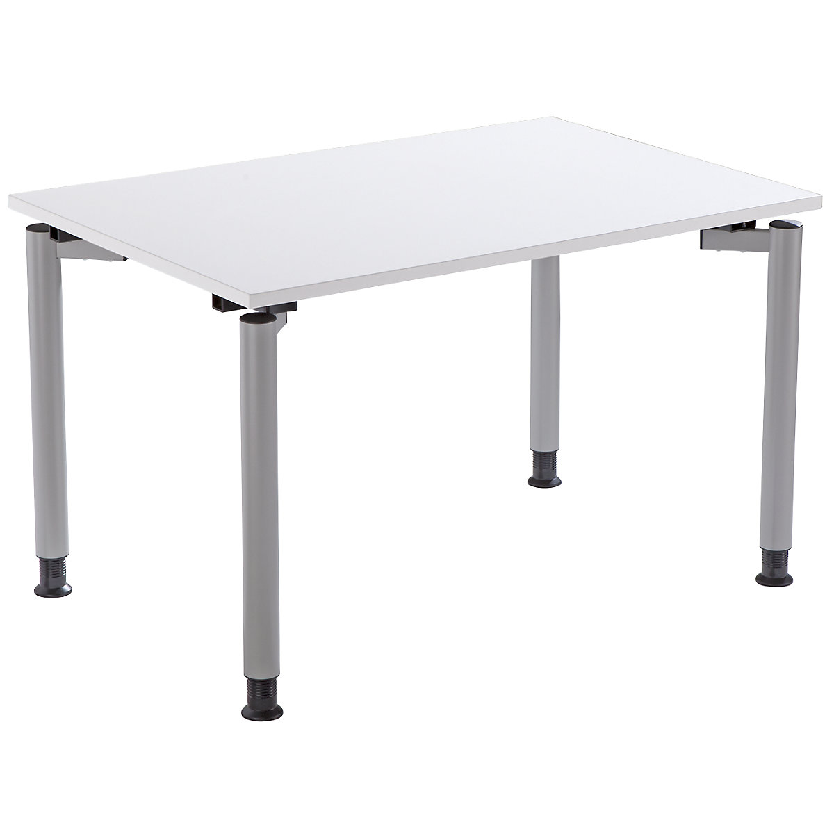 Pisalna miza z ogrodjem s 4 nogami THEA, višina 680 – 820 mm, širina 1200 mm, kremno bela-7