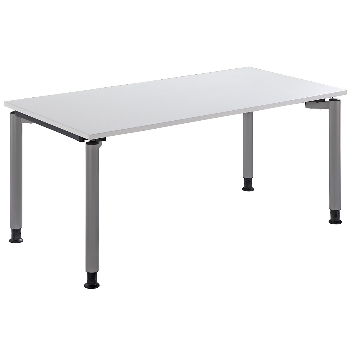 Pisalna miza z ogrodjem s 4 nogami THEA, višina 680 – 820 mm, širina 1600 mm, kremno bela-8