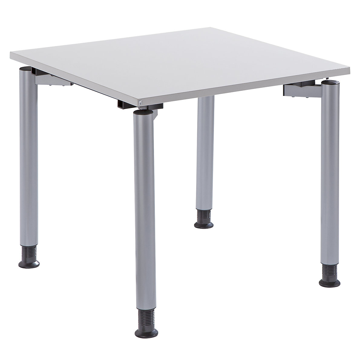 Pisalna miza z ogrodjem s 4 nogami THEA, višina 680 – 820 mm, širina 800 mm, svetlo siva-10