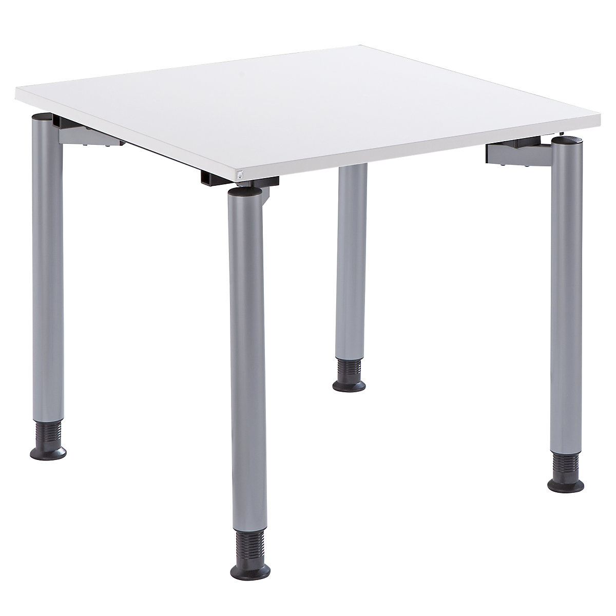 THEA Pisaći stol s postoljem s 4 noge, visina 680 – 820 mm, širina 800 mm, u starinski bijeloj boji