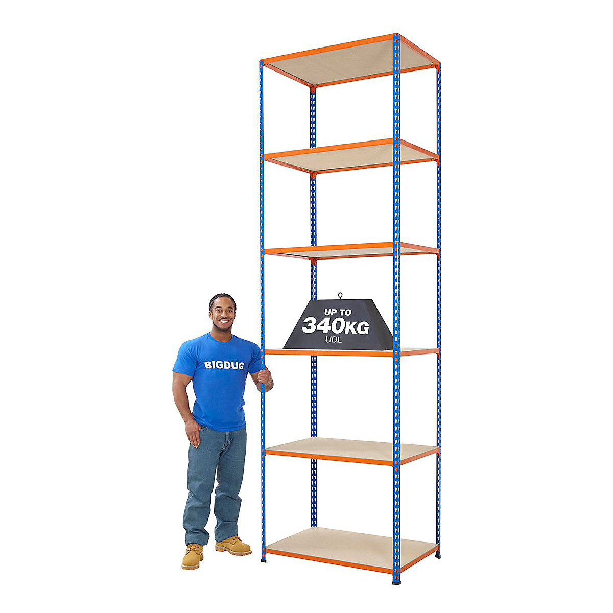BiG340 Blue & Orange 3050mm High Shelving