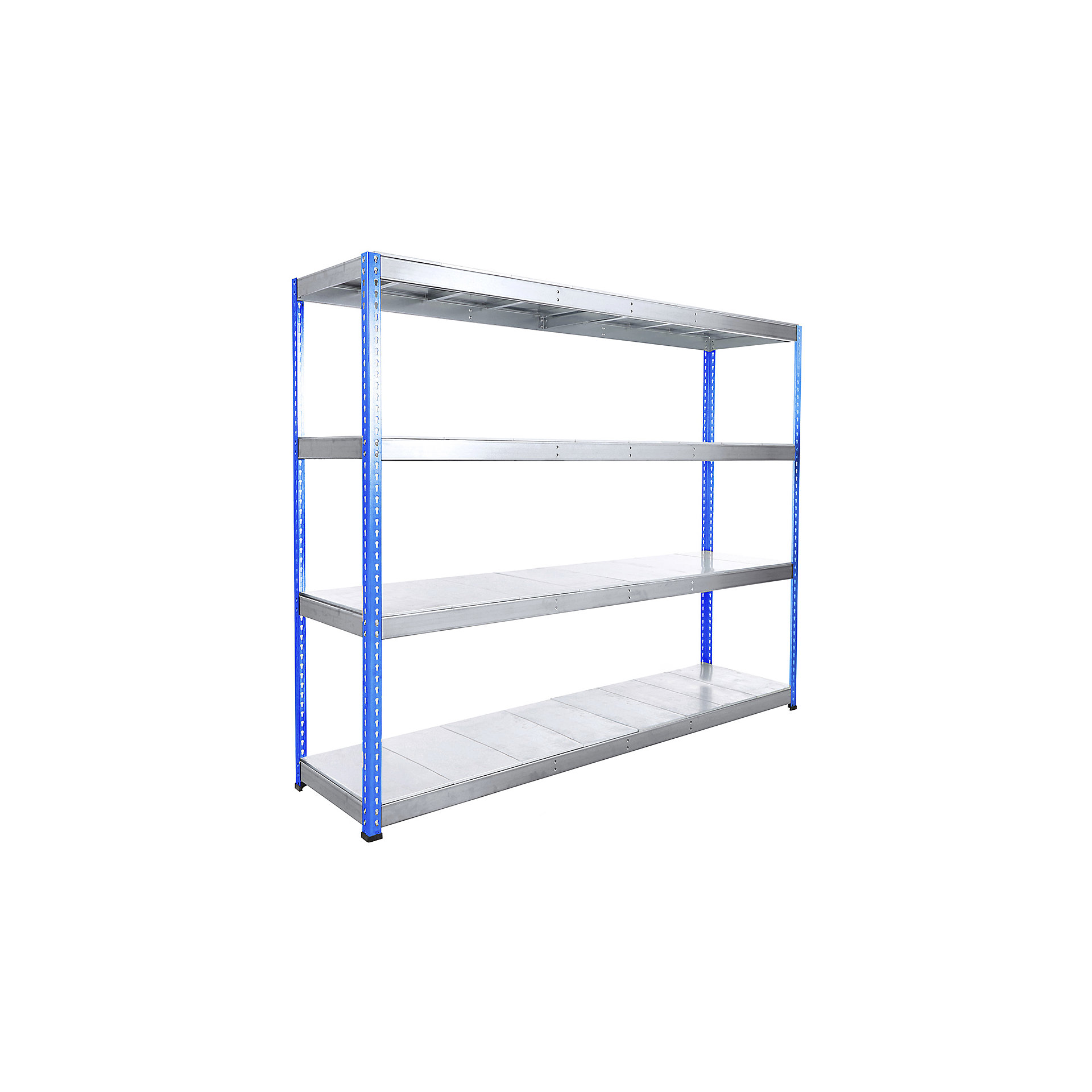 BiG400 Steel Racking 1980h x 2440w x 455d mm 4 Levels 400kg UDL Blue ...