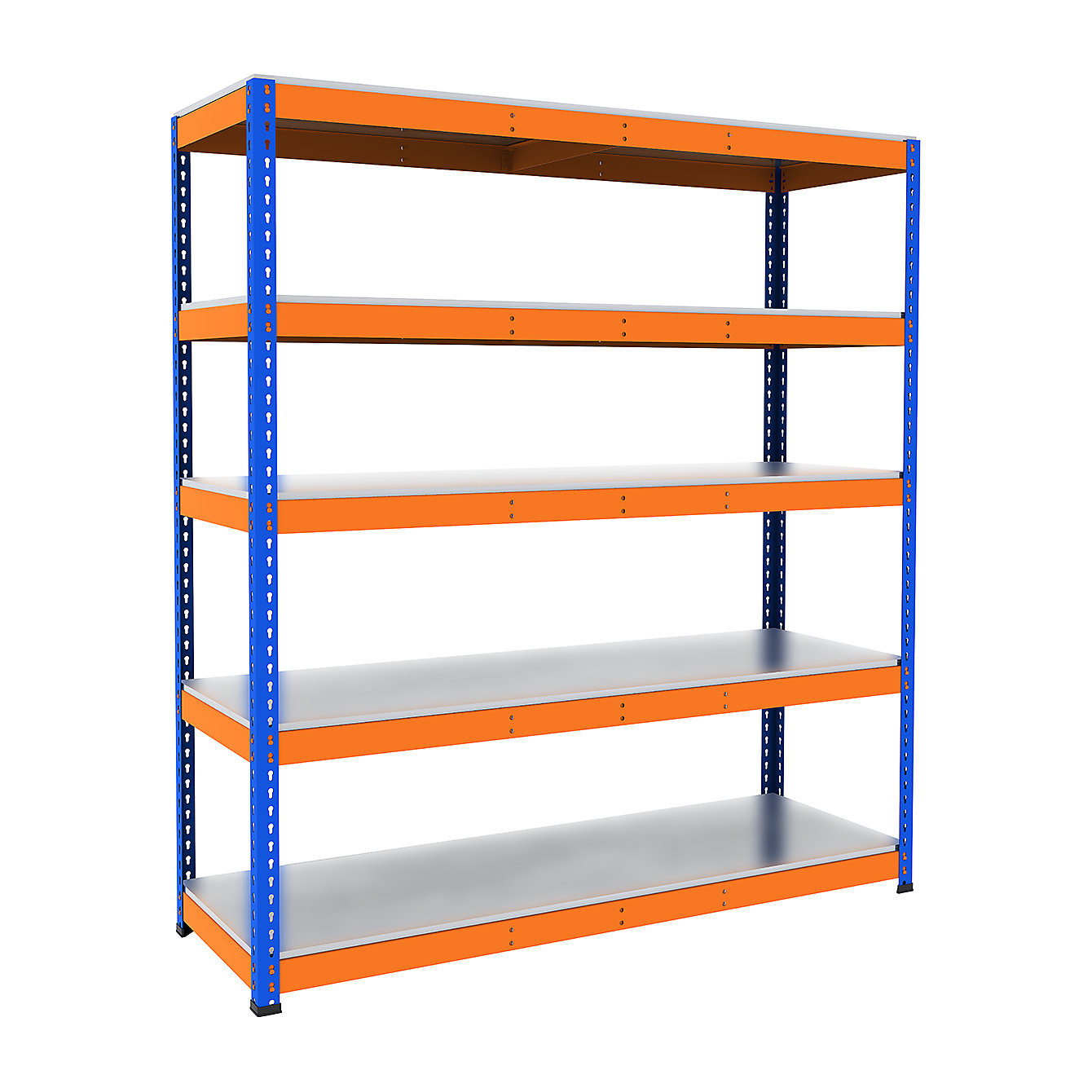 BiG400 Steel Racking 1980h X 2135w X 455d Mm 5 Levels 375kg UDL Blue ...