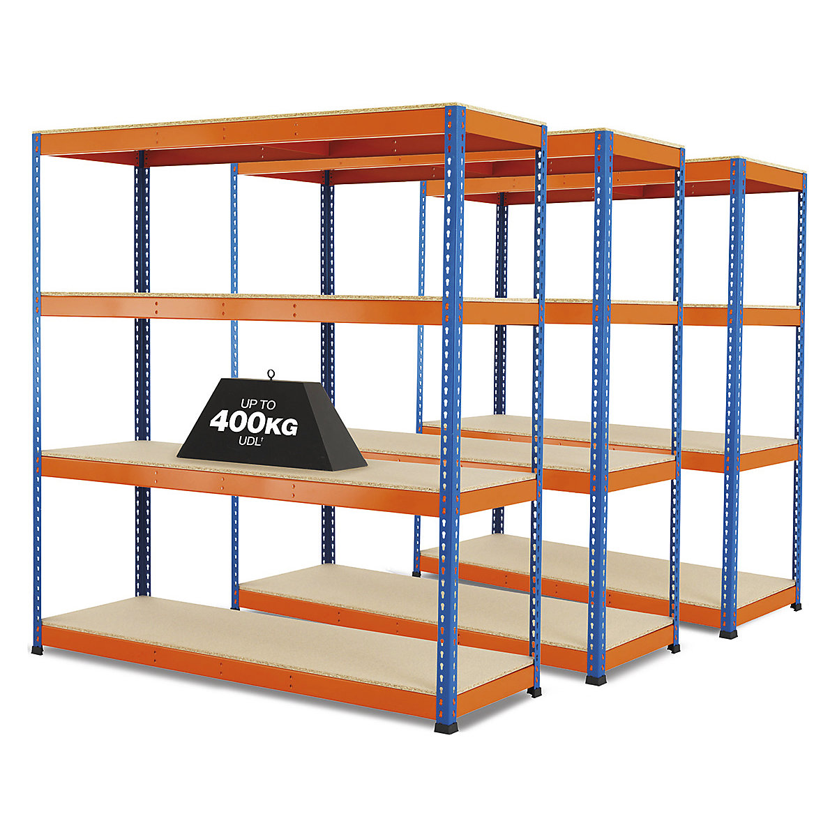 BiG400 Heavy-Duty 3x Bay Shelving Kit