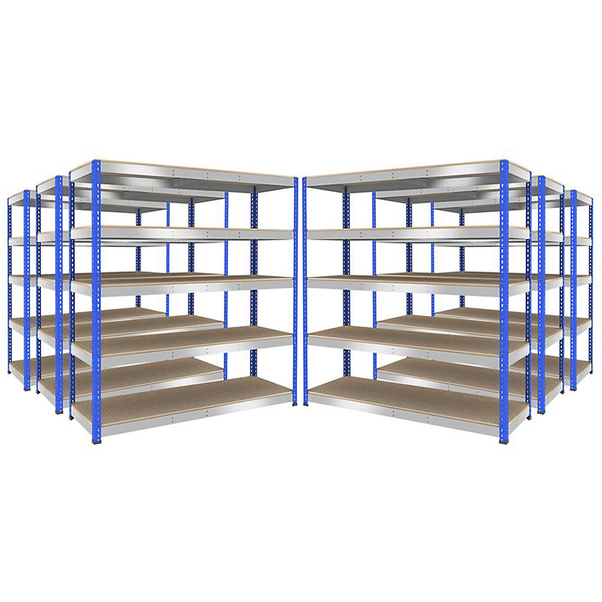 BiG400 Heavy-Duty 6x Bay Shelving Kit