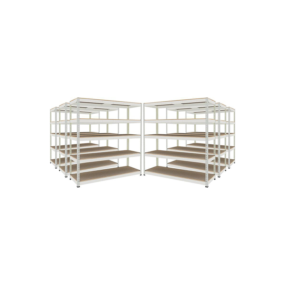 BiG400 Heavy-Duty 6x Bay Shelving Kit
