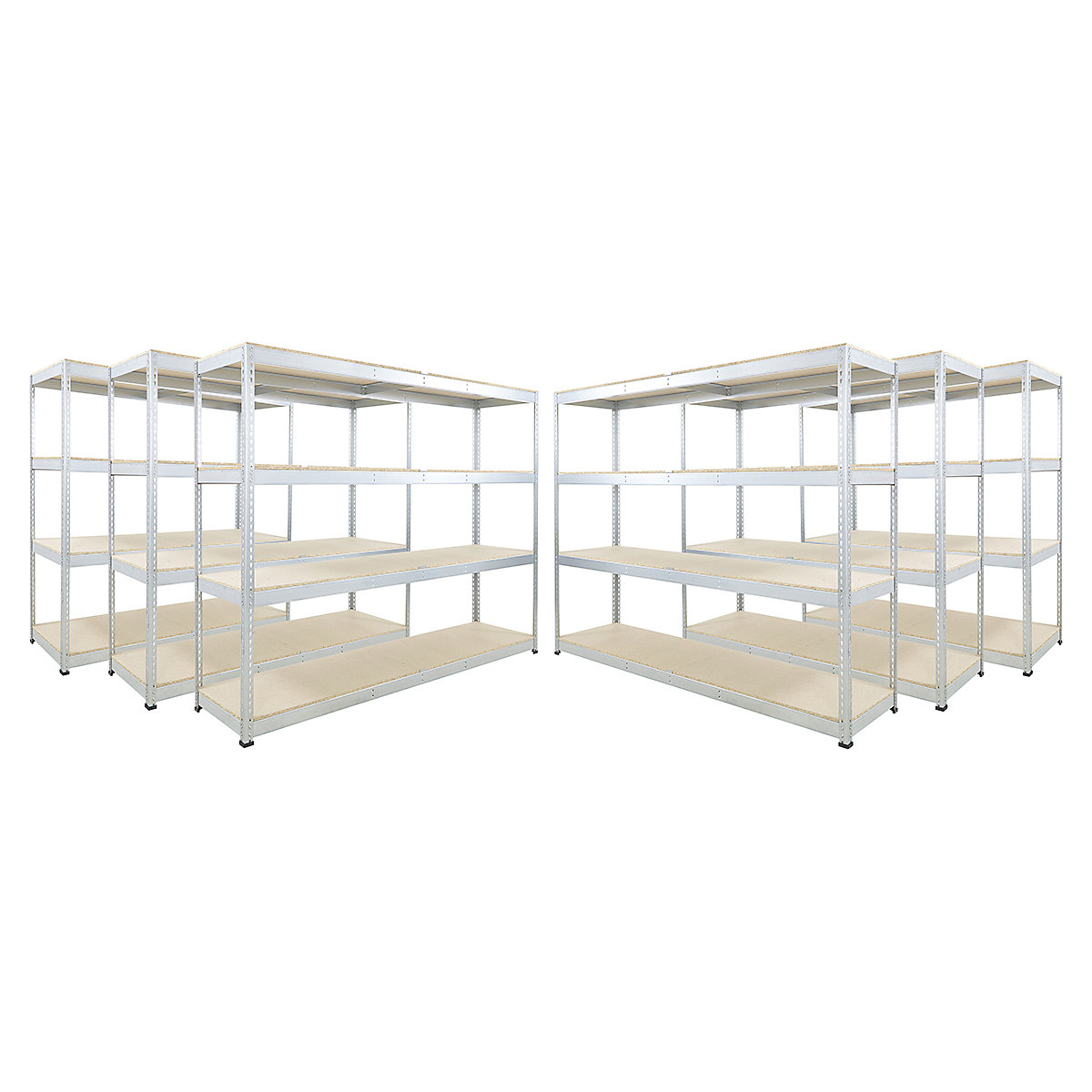BiG400 Heavy-Duty 6x Bay Shelving Kit
