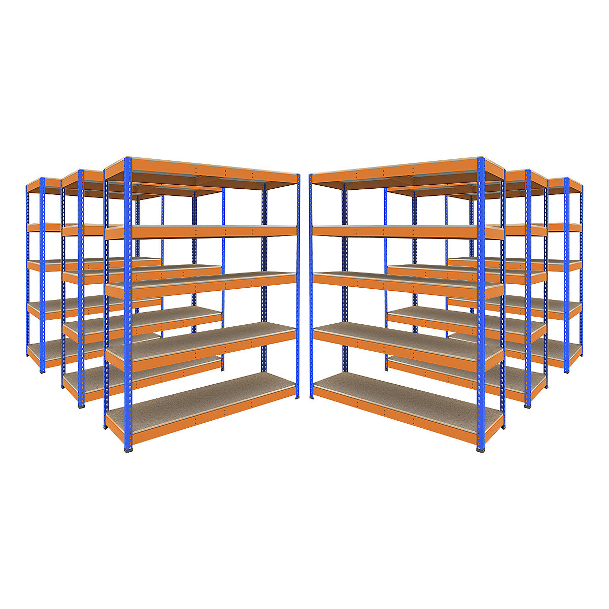 BiG400 Heavy-Duty 6x Bay Shelving Kit
