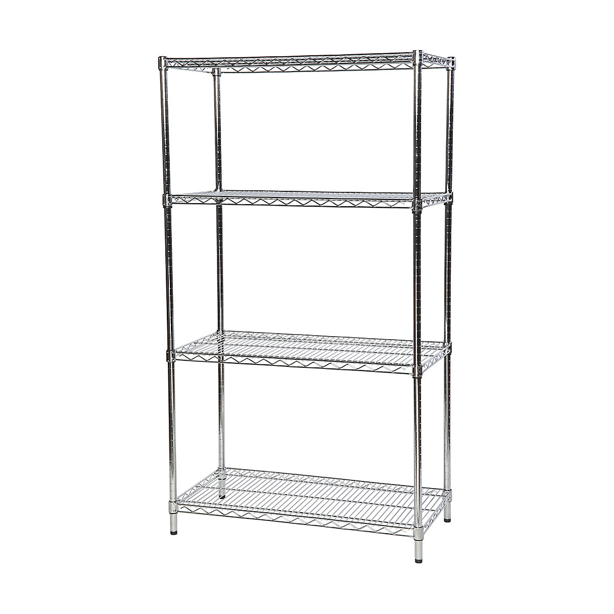 Eclipse Heavy-Duty Chrome Wire Shelving Unit 1625mm High
