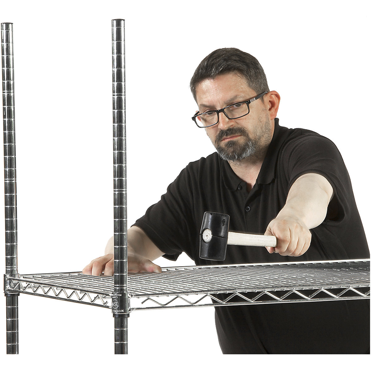 Eclipse Heavy-Duty Chrome Wire Shelving Unit (Product illustration 7)-6