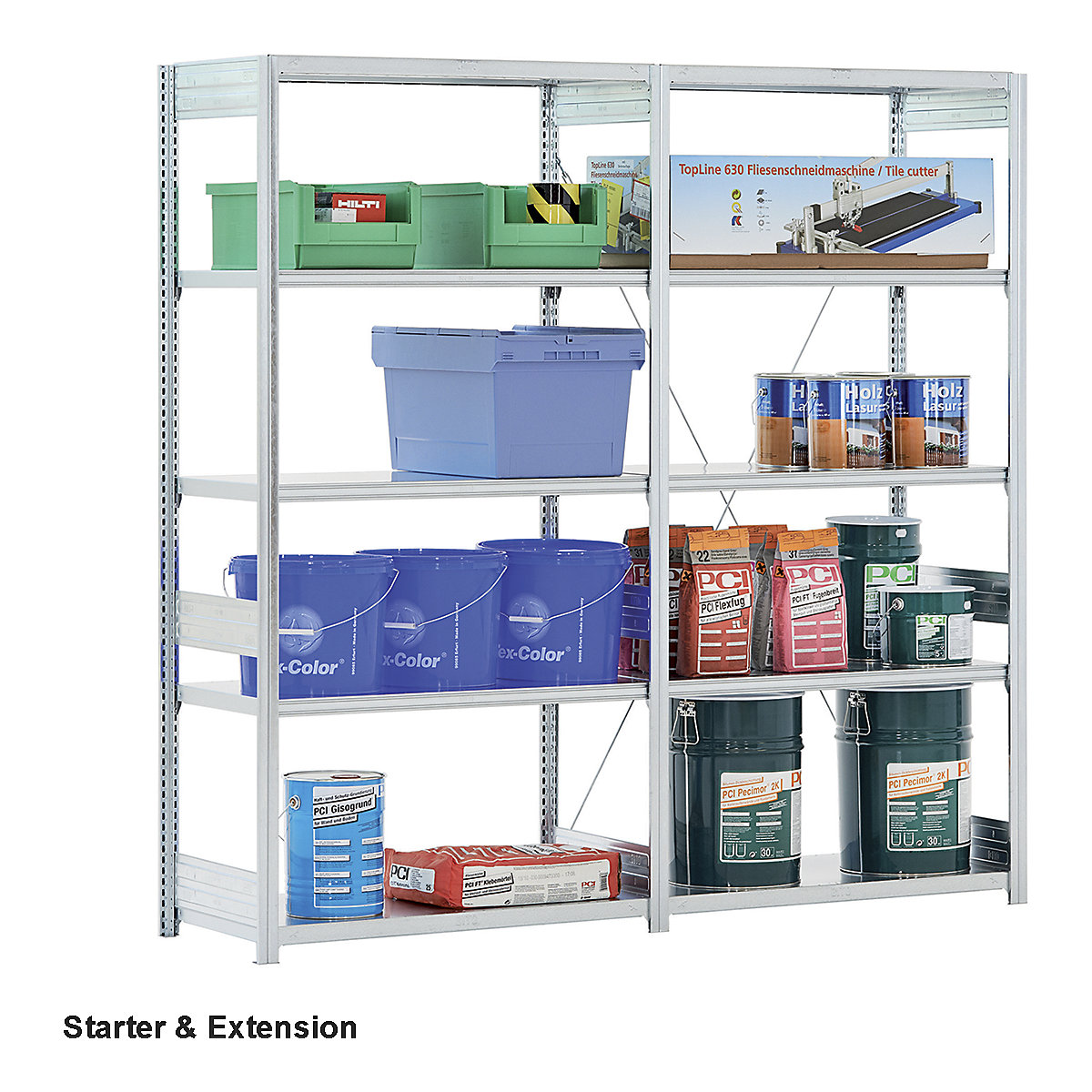 BiGDUG 200kg Galvanised Shelving (Product illustration 6)-5