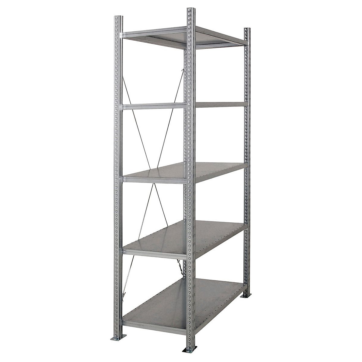 Medium-Duty 2500mm High Galvanised Shelving System Starter Bay (Product illustration 8)-7