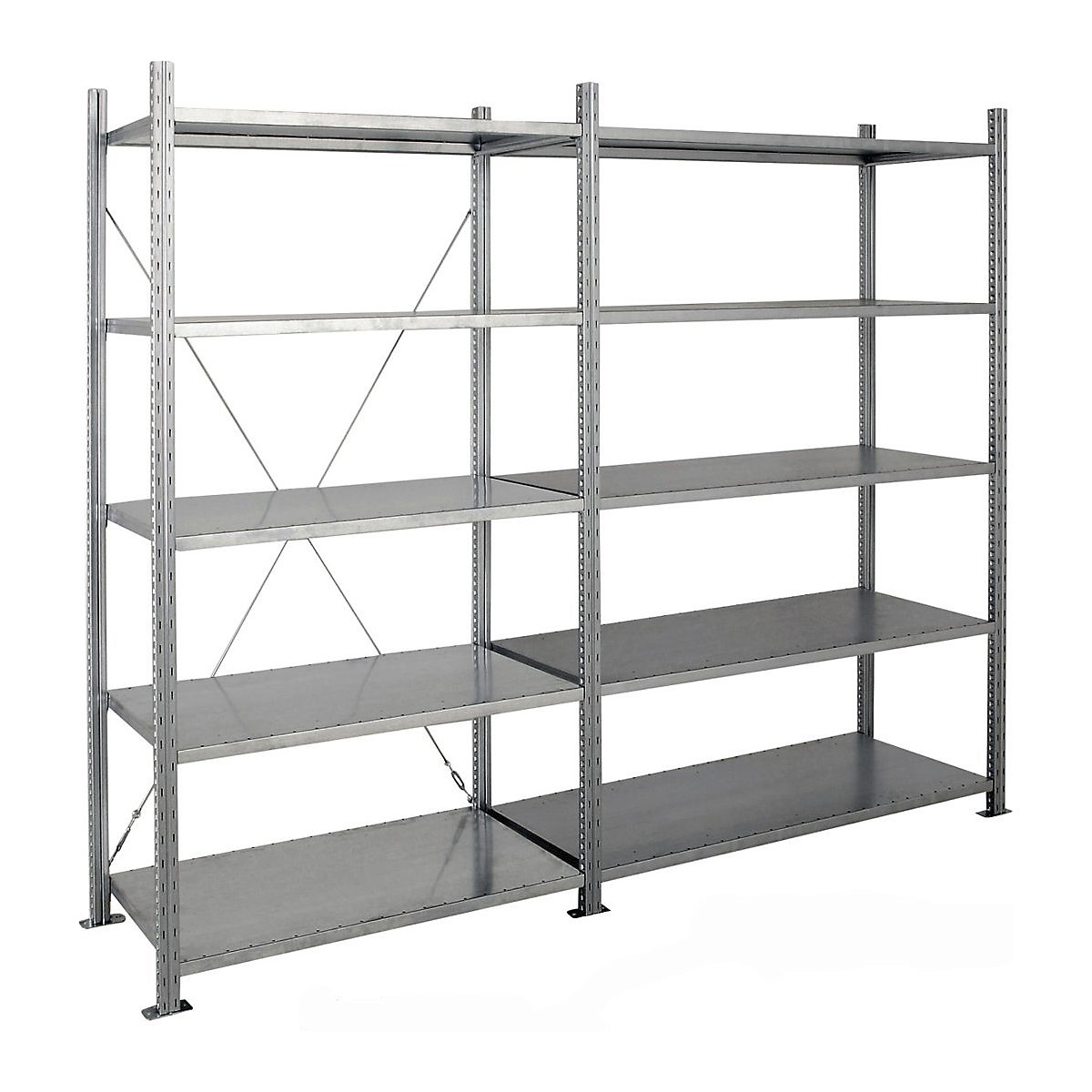 Medium-Duty 2500mm High Galvanised Shelving System Starter Bay