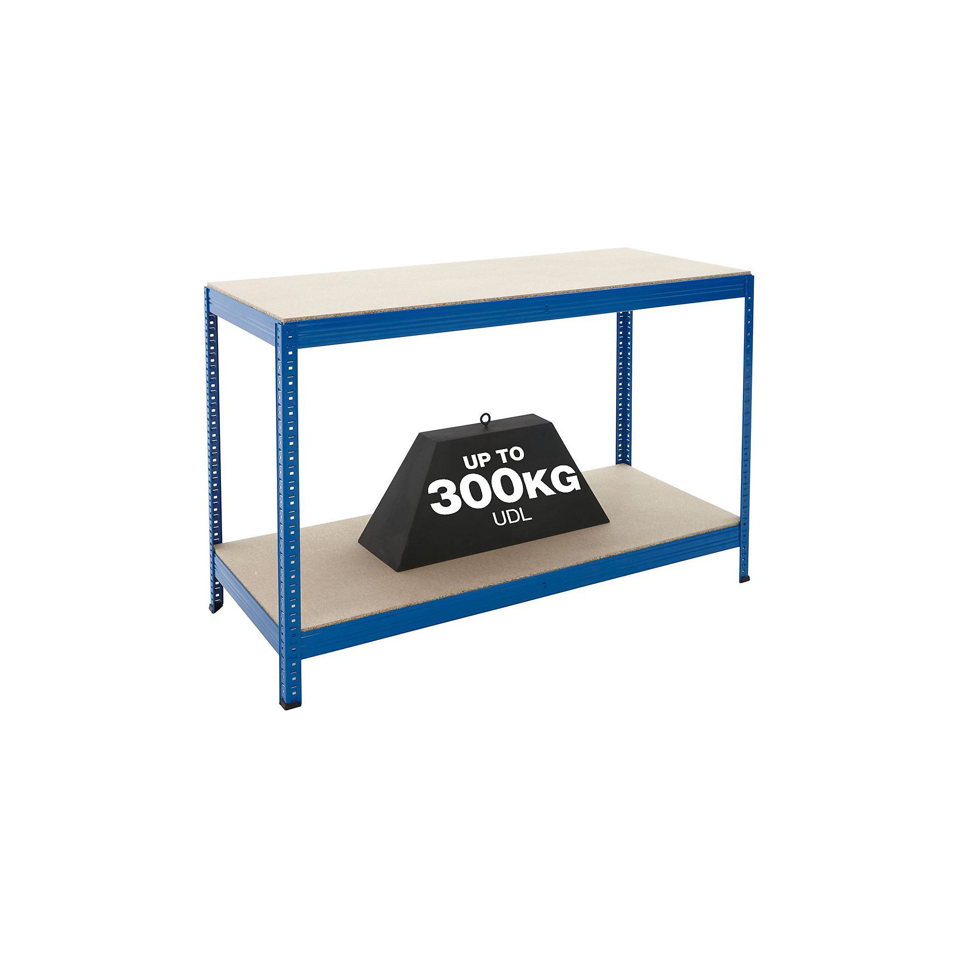 4x Garage Shelving Units & Adjustable Workbench Storage Kit ...