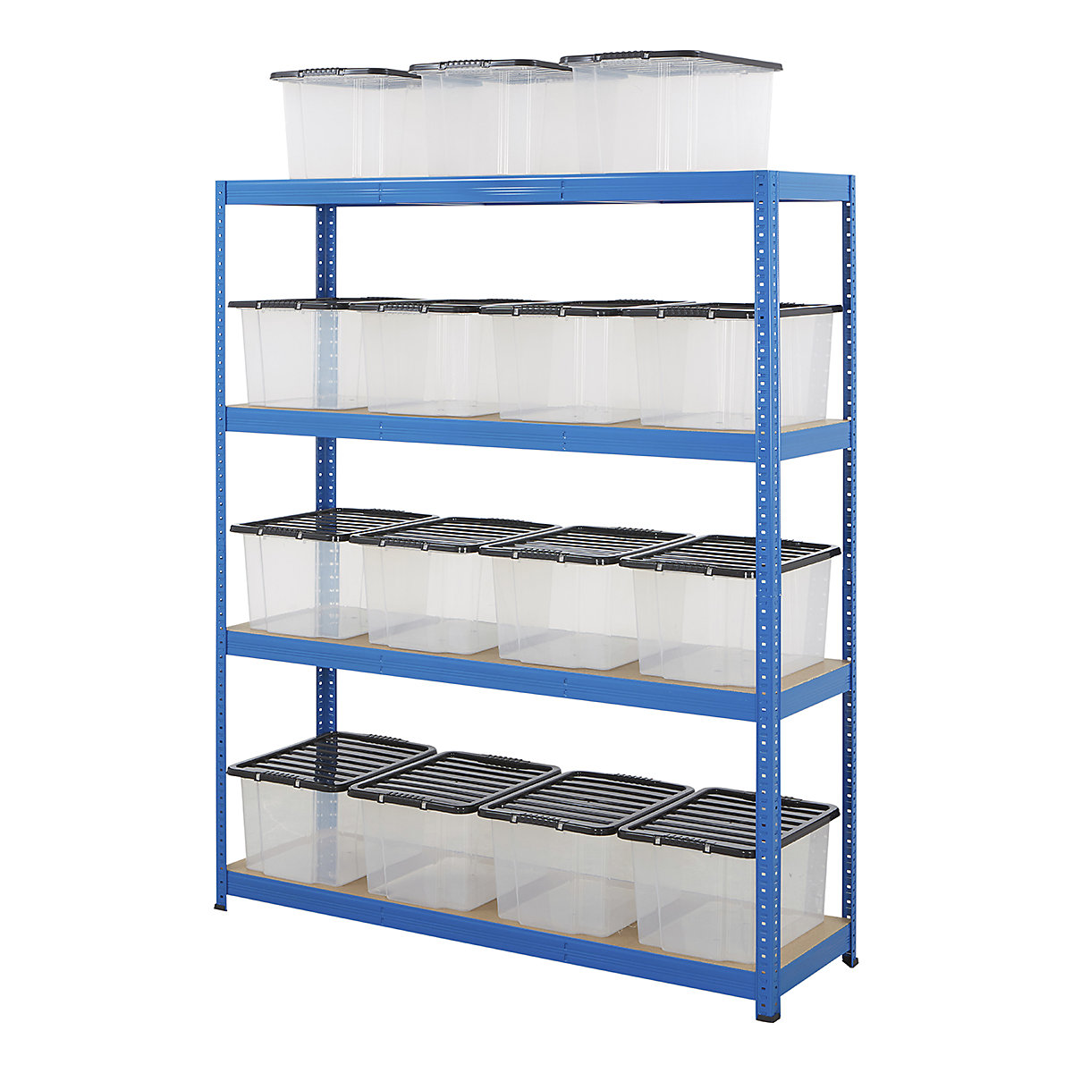 BiGDUG Essentials 300kg Blue Shelving Unit 4 x Levels