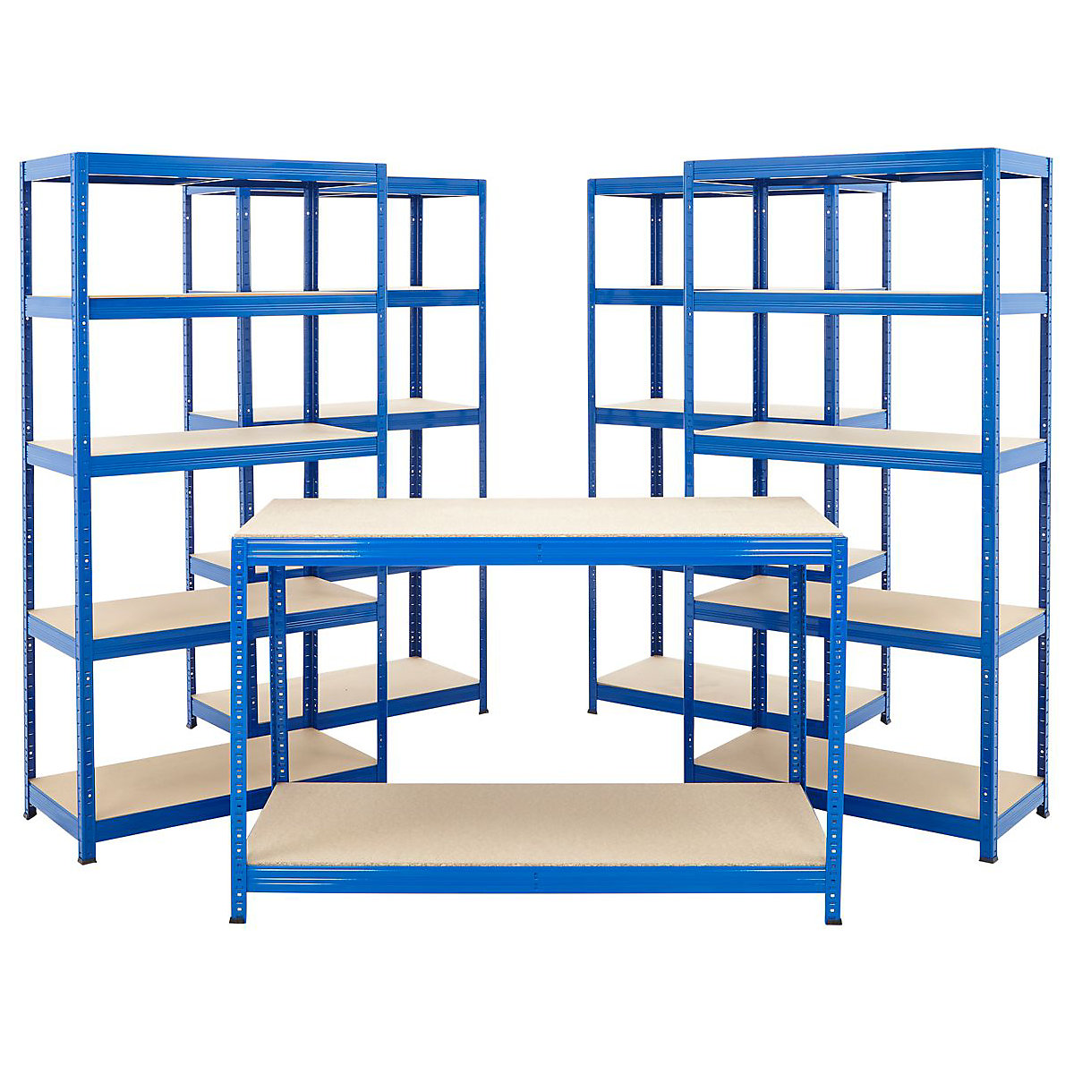 BiGDUG Essentials 4x Bays & Workbench Shelving Kit (Product illustration 2)-1