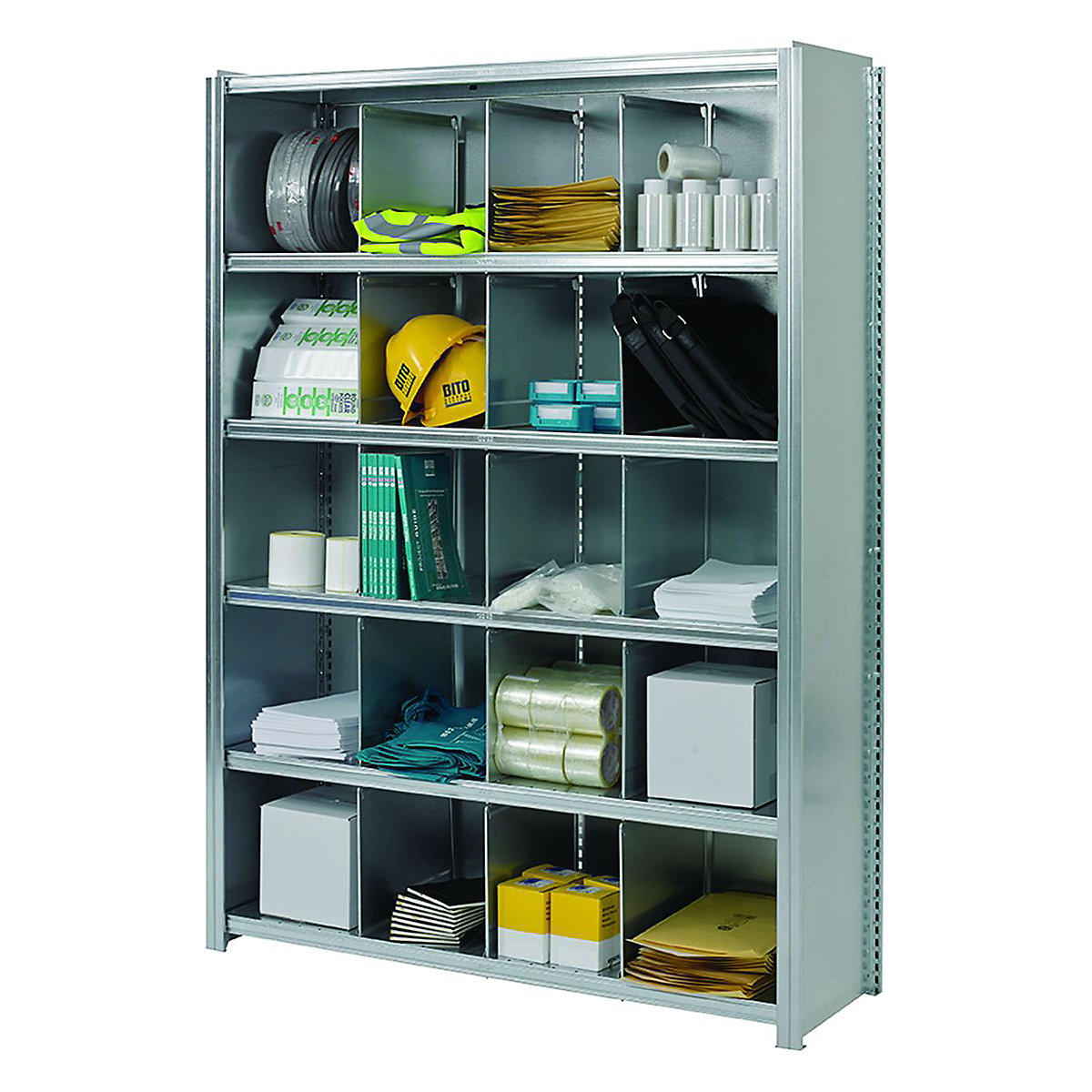 Compartment Shelving 400mm Deep, Compartment Shelving 400mm Deep, Compartment Shelving 400mm Deep 1850h x 1000w mm Starter Bay With 28 Compartments (210h x 245w x 400d mm Each)-1