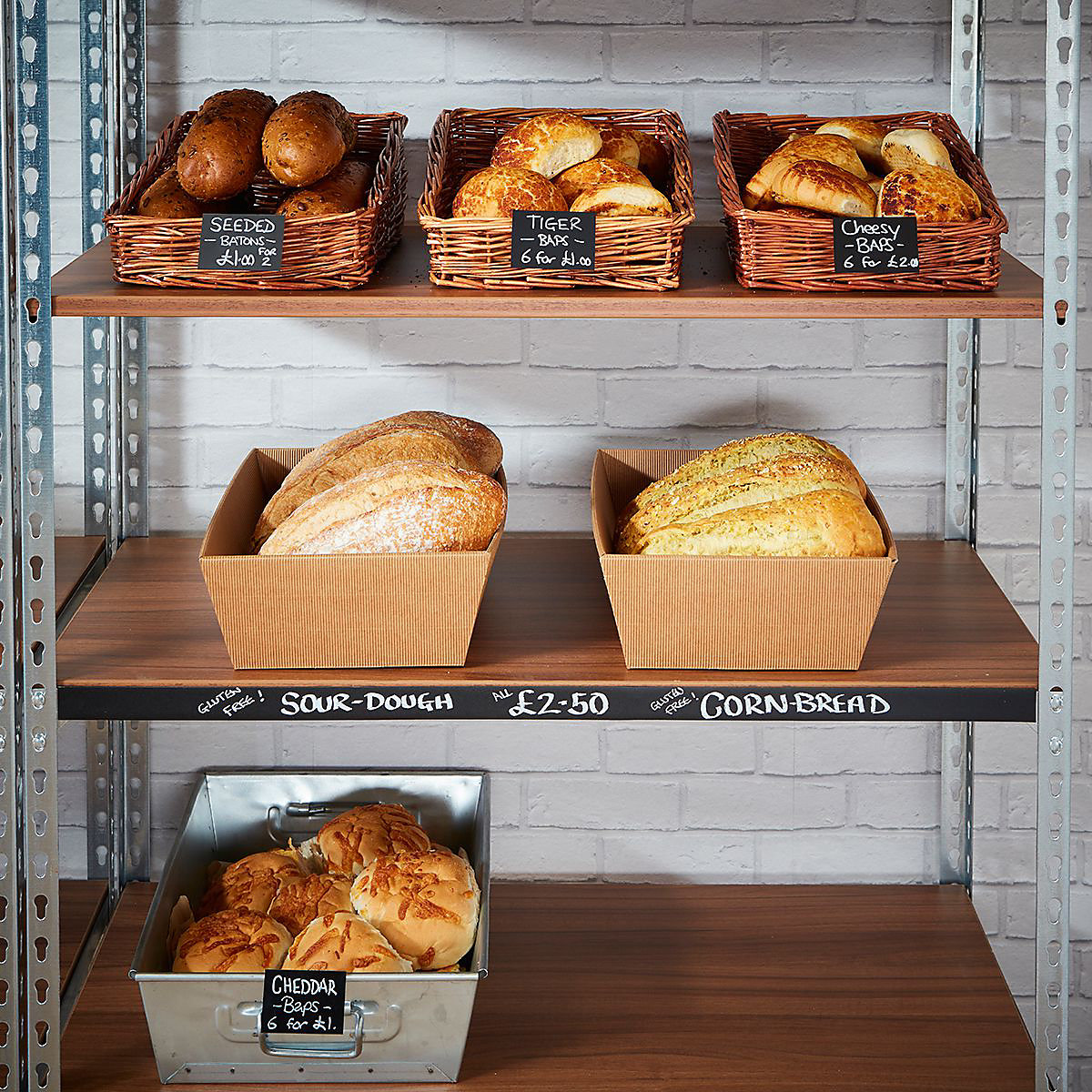 BiGDUG Silver & Walnut Display Shelving (Product illustration 18)-17